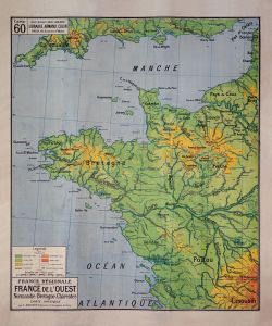 Carte Scolaire Murale Vidal Lablache n°9 - France Provinces - Original  (Reproduction)